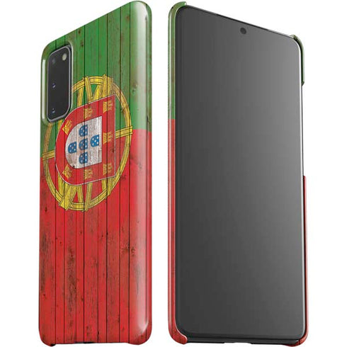 Portuguese Flag Dark Wood Galaxy S20 Lite Case